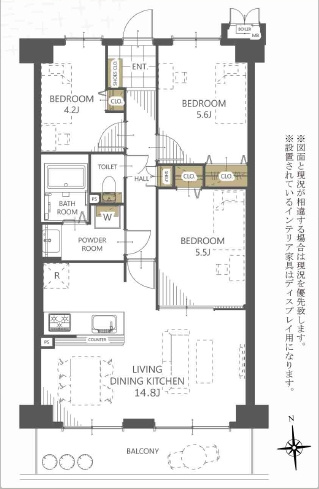 【間取り】 | エクセルふじみ野 | ３LDK