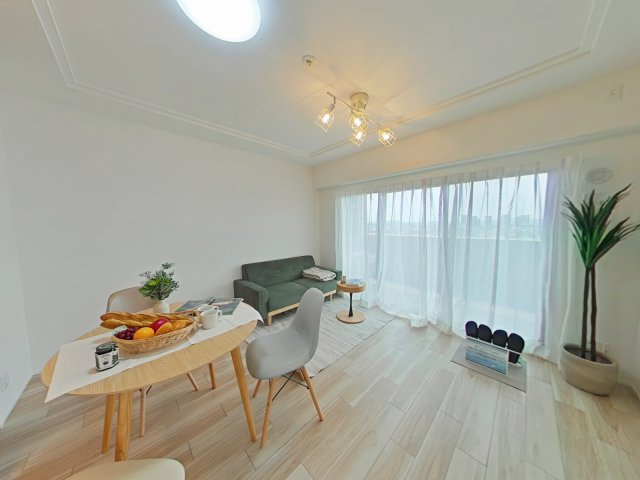 アルファステイツ岡山上中野の居間・リビング|ゆったりとした広さを確保したリビングは、家具のレイアウト自由自在です♪