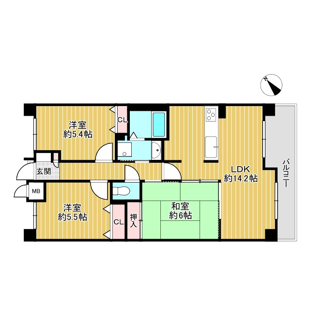 ランフォルセ枚方パークガーデンの間取り