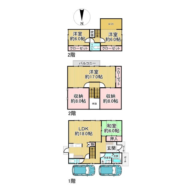 泉南郡熊取町つばさが丘2丁目戸建の間取り