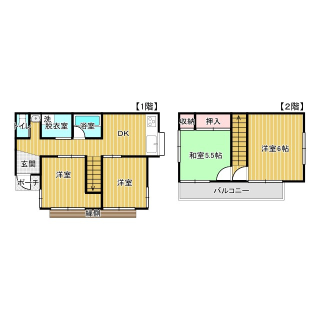 神栖市知手中央6丁目　中古戸建の間取り