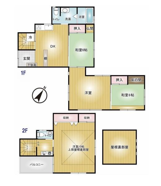 高崎市四ツ屋町中古一戸建ての間取り