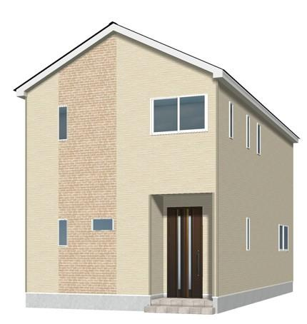 山形市南一番町【新築建売】 1号棟の外観パース|完成予想図！早期ご予約受付中！