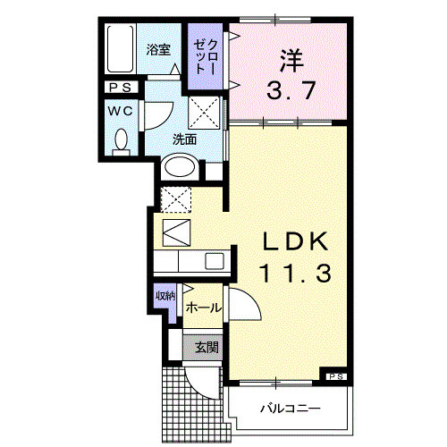 プリマベーラ　Ｂの間取り