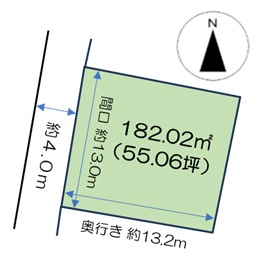 岡山市北区加茂 土地の土地図|◆地形はすっきりとした正方形です。