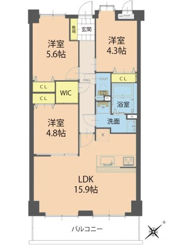 ダイアパレスウエストシティ四季の杜の間取り