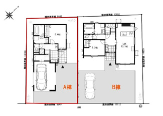 【区画図】 | 沖館5丁目新築戸建