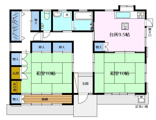 碧南市東山町　中古住宅の間取り