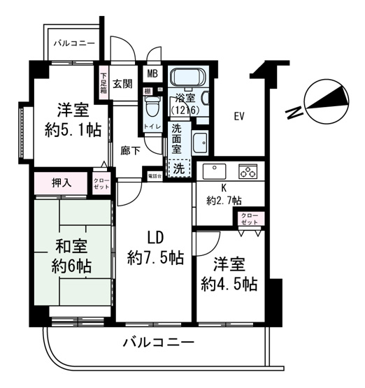 【間取り】 | 阿倍野桃ヶ池シティハウス
