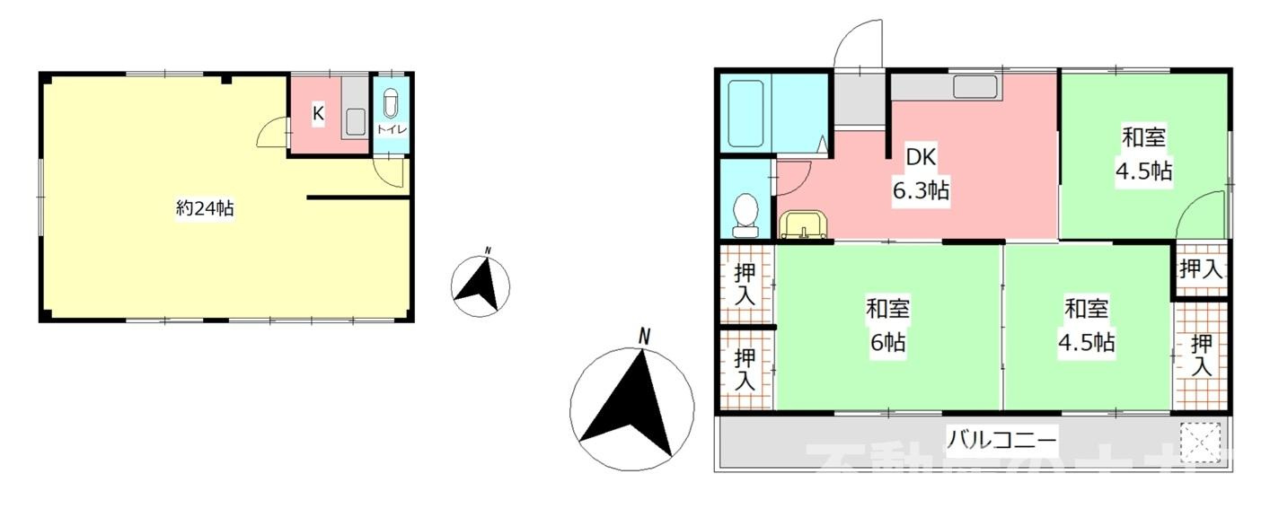 宇城市松橋町久具の一棟アパートの間取り