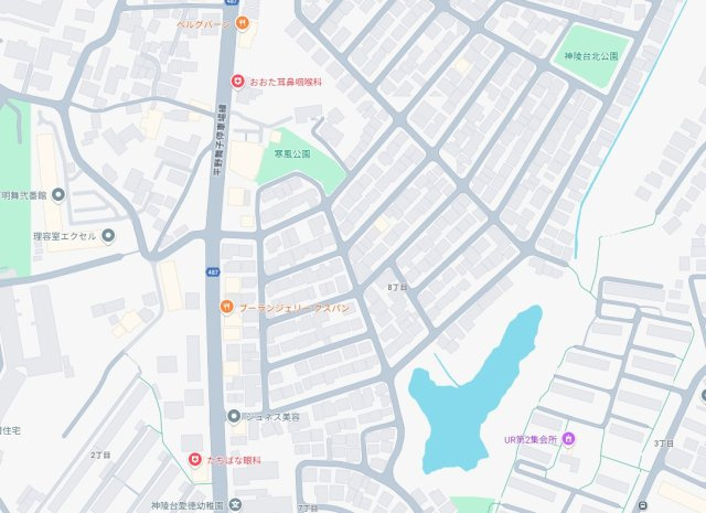 神戸市垂水区神陵台　第10期　新築一戸建ての地図