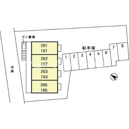 桜花荘の区画図