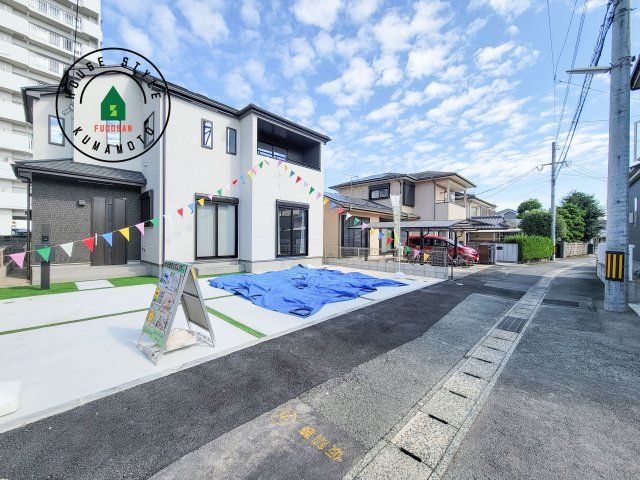 熊本市中央区萩原町第1-1棟（A号棟）の前面道路含む現地写真|見学の時間などお気軽にお問い合わせ下さい。