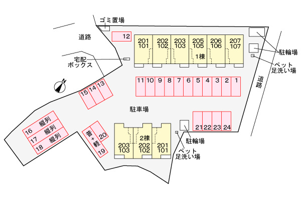 シャルマン　ワンの区画図