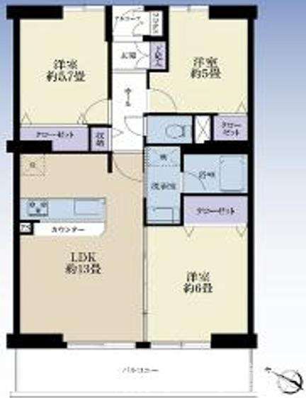 アエラス辻堂ウエストウイングの間取り