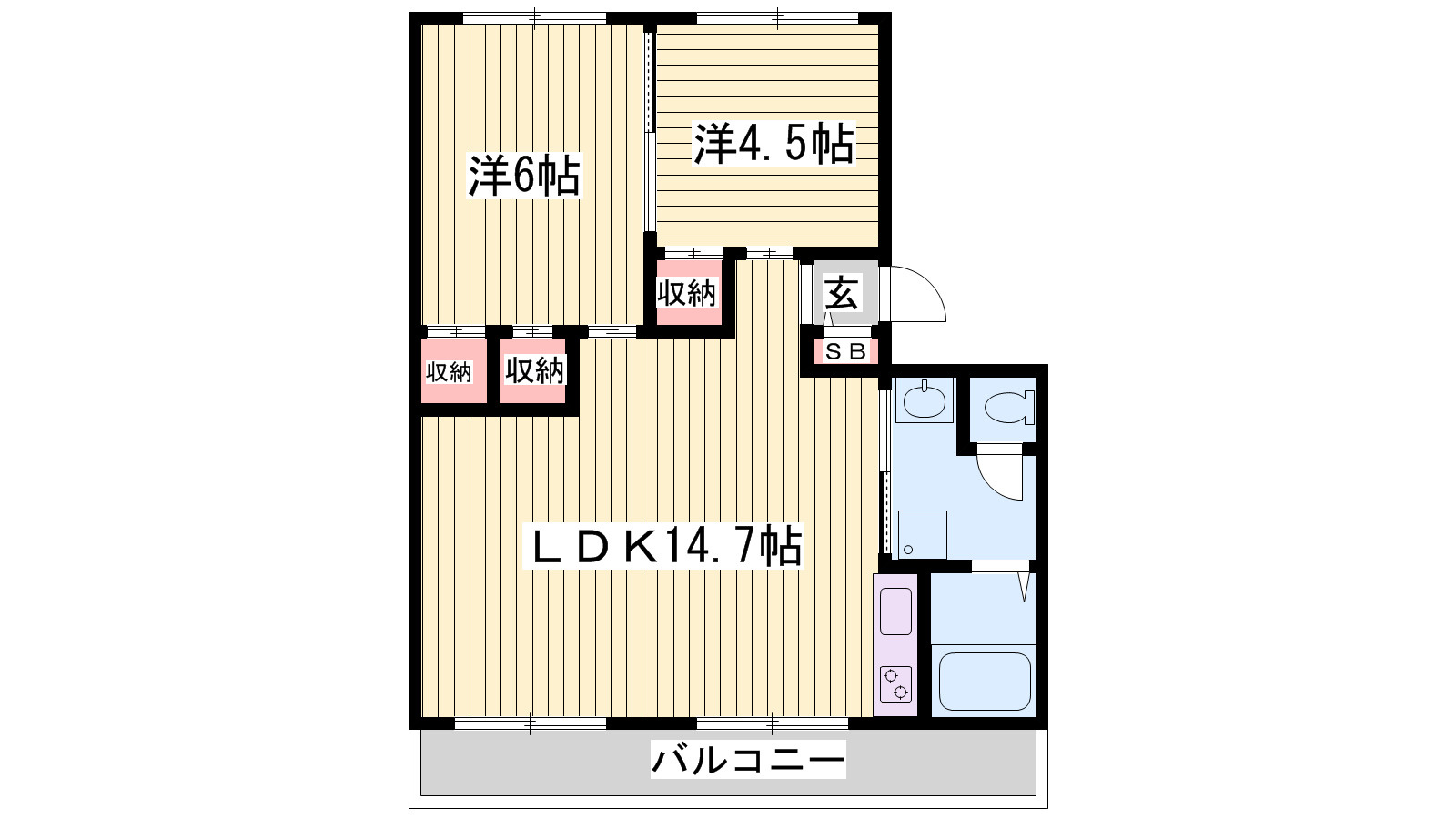 クローバー広畑才の間取り