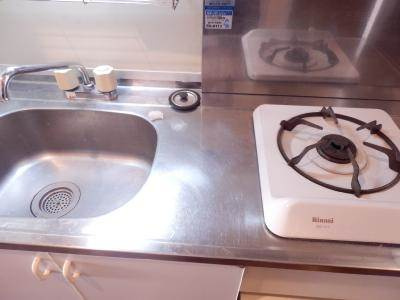 リーガル京都河原町Ⅲの内装|ガス１口キッチン