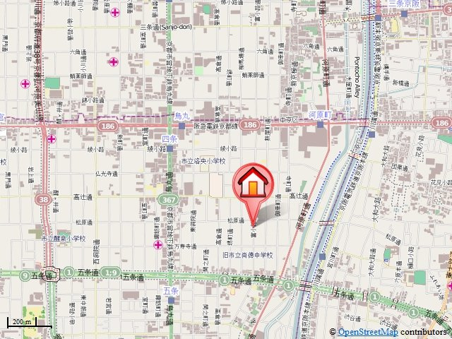 リーガル京都河原町Ⅲの地図