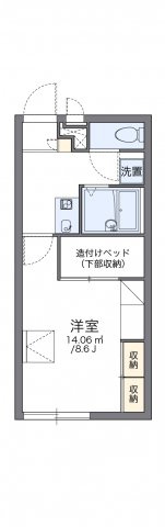 神戸市北区有野町唐櫃のアパートの間取り
