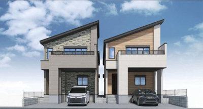 【外観パース】 | 府中市本町2丁目新築戸建 | パース図はイメージであり、実際の仕様と異なる場合がございます。