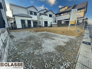 【前面道路含む現地写真】 | 宇治市伊勢田町砂田　売土地　建築条件無し