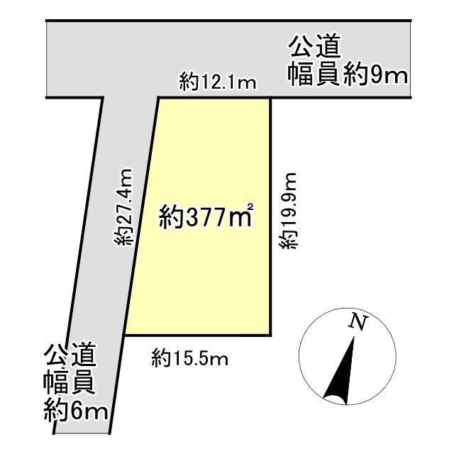 東松山市元宿一丁目　売地の土地図|区画整理された駅前のきれいな土地です。