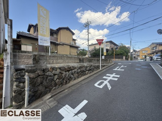 【前面道路含む現地写真】 | 宇治市広野町寺山　売土地　建築条件無し