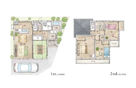 坂戸市関間中古戸建の間取り
