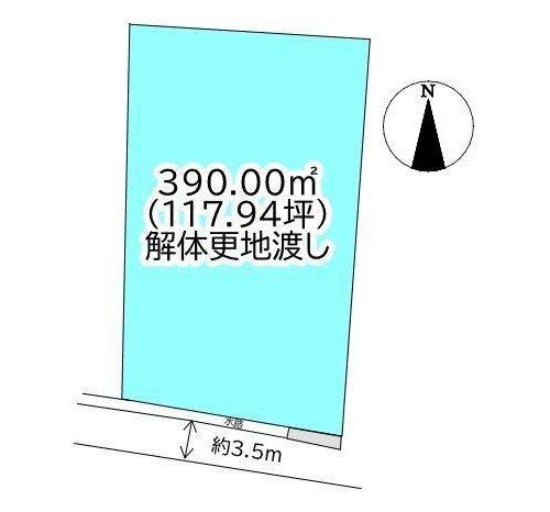北内町４丁目　売土地の区画図