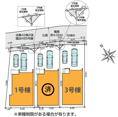 【区画図】 | 藤沢市本鵠沼6期 新築戸建 全3棟