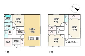 【間取り】 | 近江八幡市西生来町　中古戸建