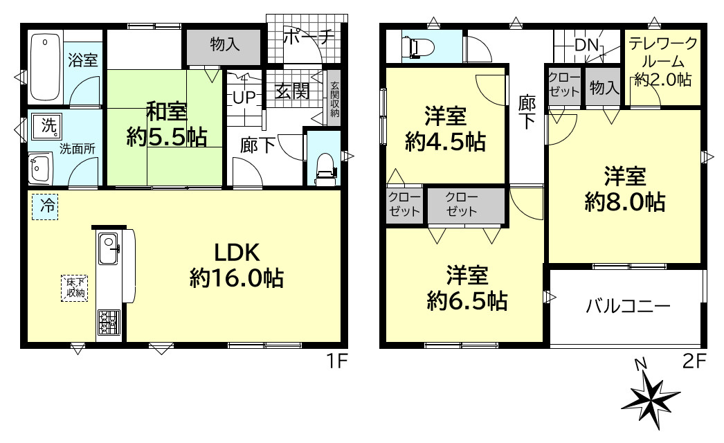 神戸市西区玉津町高津橋新築戸建２号棟の間取り