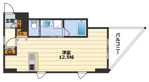 エスティメゾン西天満の間取り