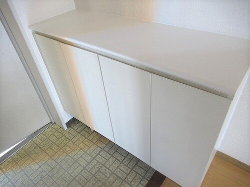 ライオンズマンション久留米プラザの玄関|シューズボックス付きの玄関です♪