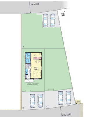 【区画図】 | 綾瀬市深谷中1丁目　新築戸建て　全3棟【仲介手数料無料】 | 【仲介手数料無料でご紹介可能です】大樹不動産