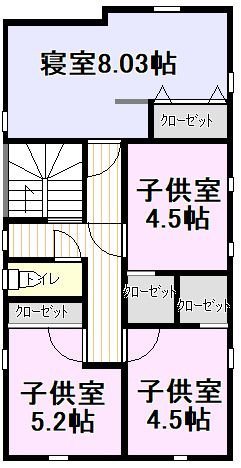 仲介手数料不要！東根市神町東三丁目C棟の間取り