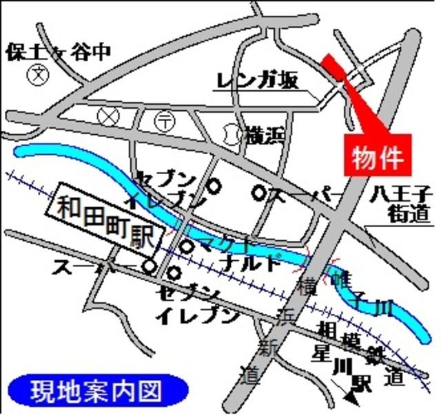 ヴィラ　レンガ坂の地図|閑静な住環境に立地