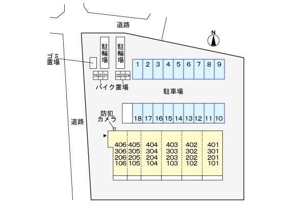ボヌール　ド　レイの駐車場