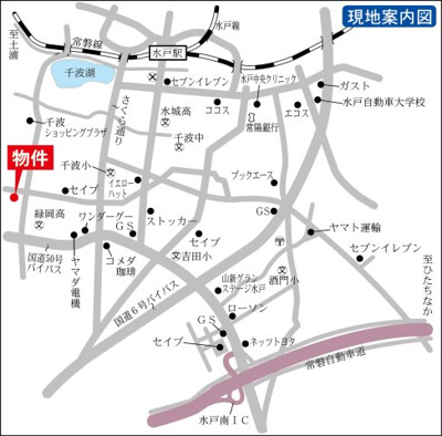 【地図】 | 水戸市千波十文字大久保テナントB