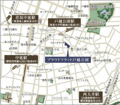 【地図】 | プラウドフラット戸越公園