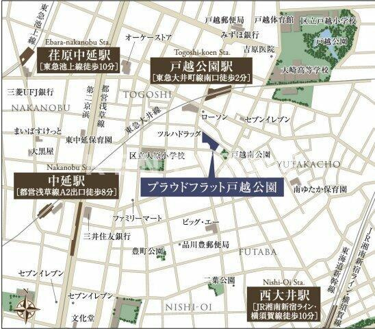 【地図】 | プラウドフラット戸越公園