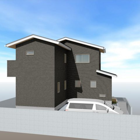 春野町平和　建築条件付き　売土地の外観パース|プラン例　90.26㎡（約27.29坪）