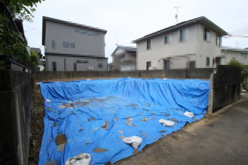 春野町平和　建築条件付き　売土地の外観