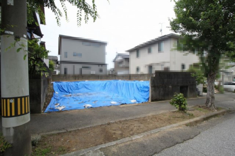 春野町平和　建築条件付き　売土地の外観