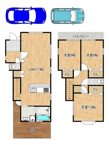 和田町　中古戸建の間取り