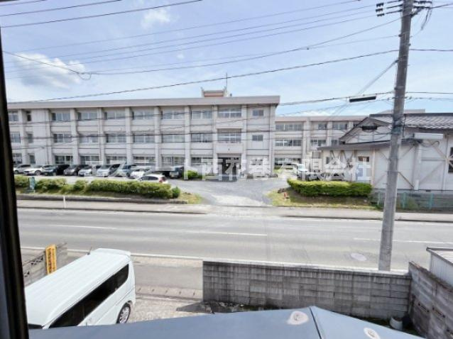 花巻市若葉町一丁目　土地建物の展望|2階からの眺望（花巻中学校）