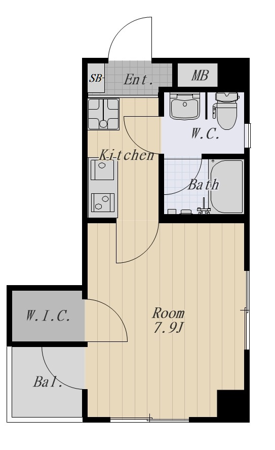 フェリースカーザ 204号室の間取り