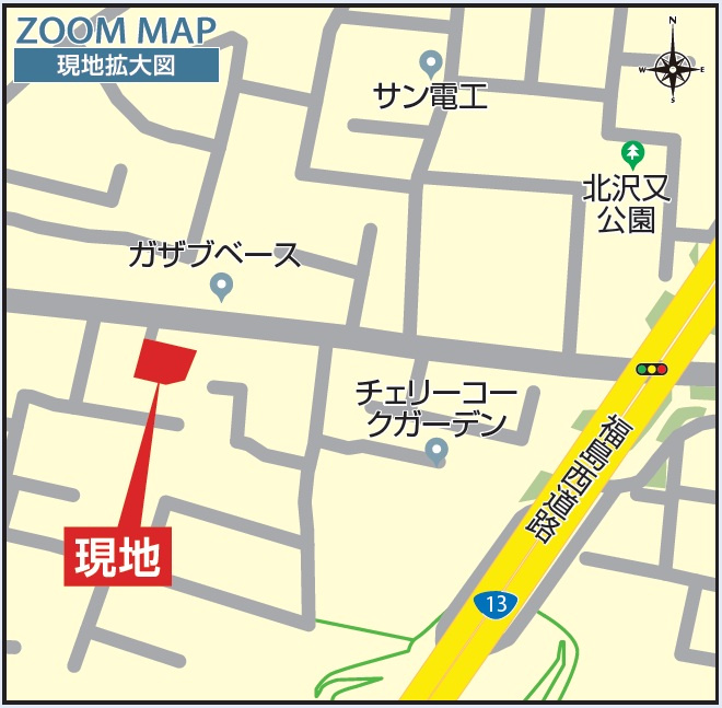新築戸建・建売　福島市北沢又川寒　全 1 棟の地図