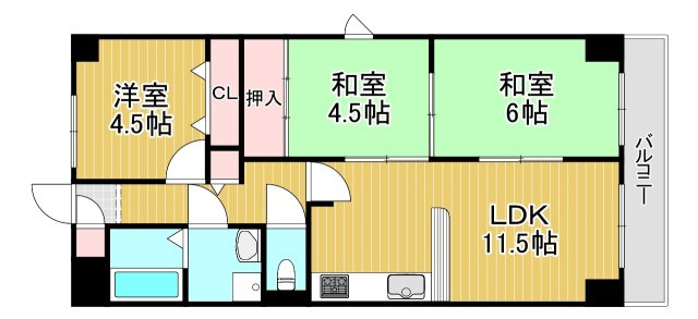 【間取り】 | コンフォートヴィラ深江橋