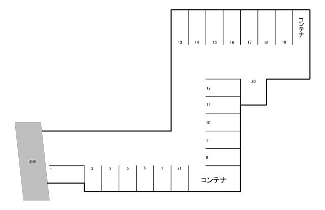 國吉第1駐車場の区画図